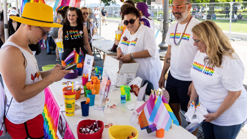 Virginia Tech booth at Capital Pride 2023