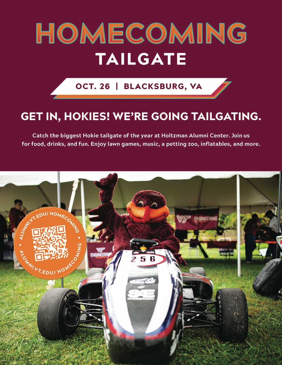A Homecoming tailgate magazine ad