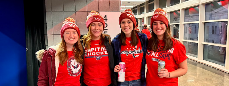Virginia Tech alumni at Washington Capitals game