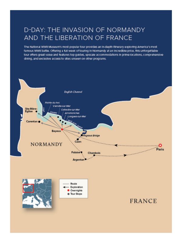 Map of D-Day Tour