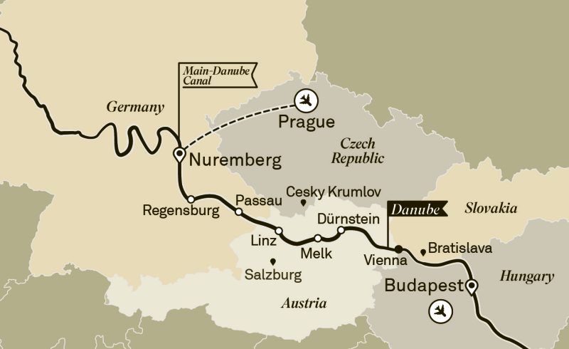 Gems of the Danube Map