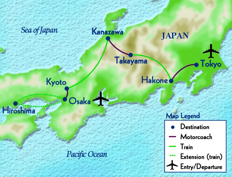 Insider's Japan Tour Map