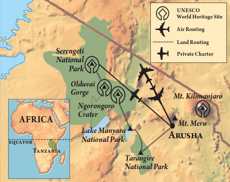 Tanzania Tour Map