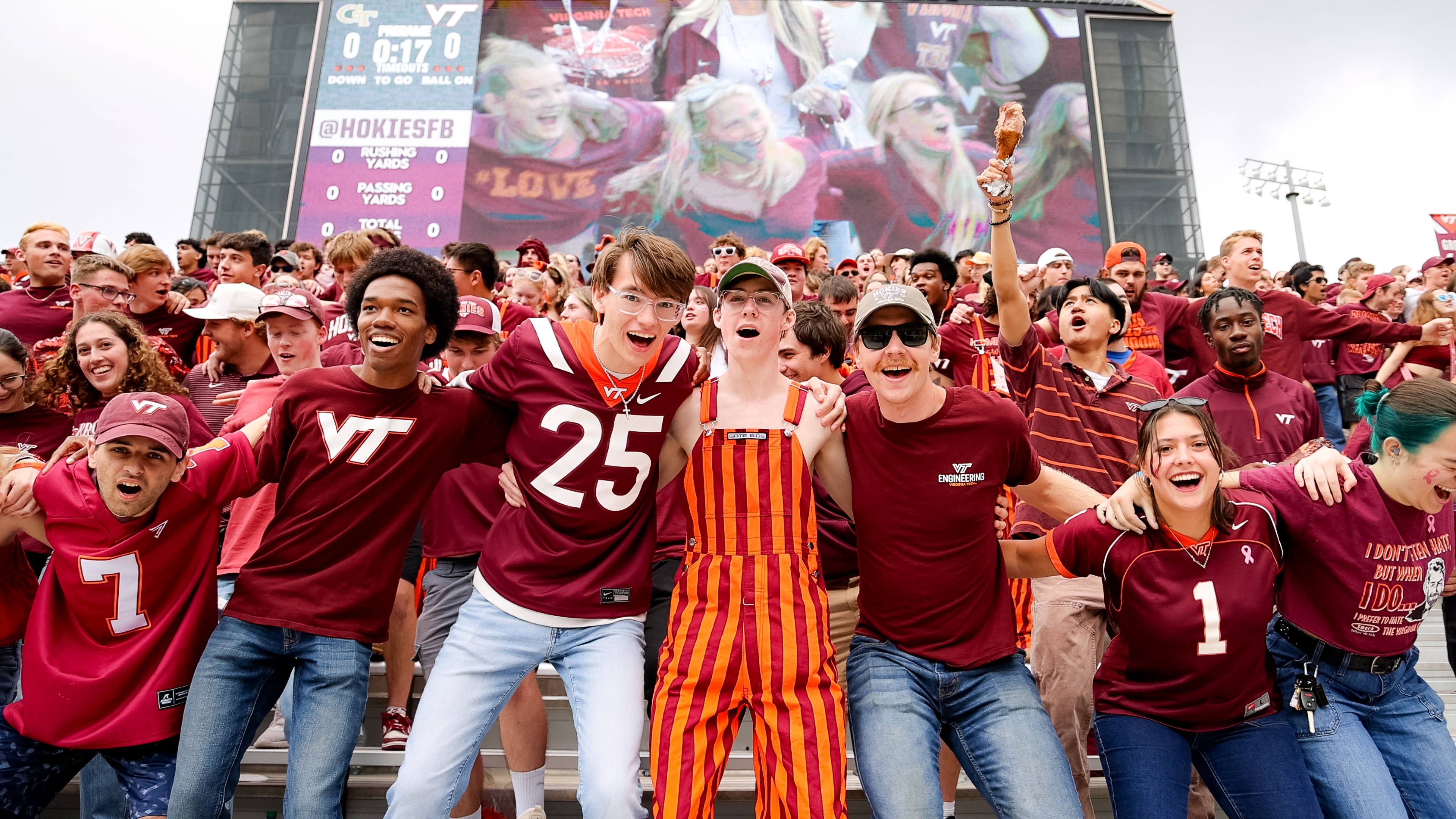 Students in Lane Stadium