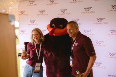 Hokies gather on the drillfield for food, music, and fun