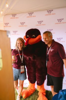 Hokies gather on the drillfield for food, music, and fun