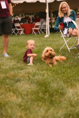 Hokies gather on the drillfield for food, music, and fun