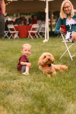 Hokies gather on the drillfield for food, music, and fun