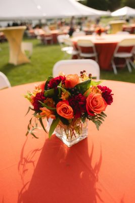 Hokies gather on the drillfield for food, music, and fun