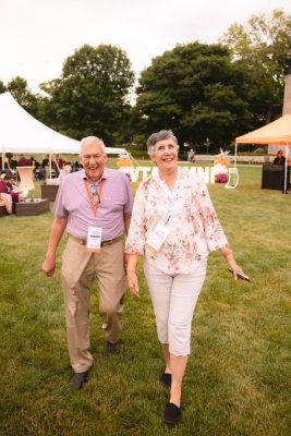 Hokies gather on the drillfield for food, music, and fun