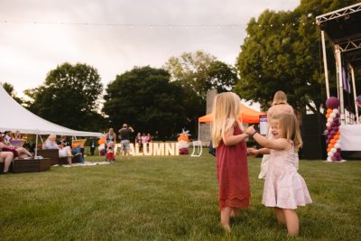 Hokies gather on the drillfield for food, music, and fun