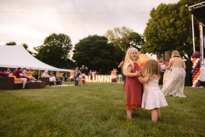 Hokies gather on the drillfield for food, music, and fun