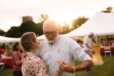 Hokies gather on the drillfield for food, music, and fun