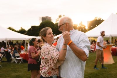 Hokies gather on the drillfield for food, music, and fun