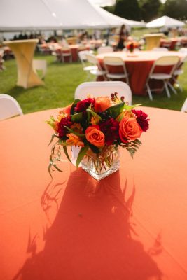 Hokies gather on the drillfield for food, music, and fun