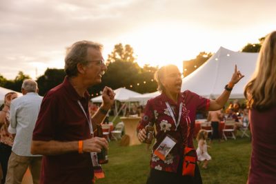 Hokies gather on the drillfield for food, music, and fun