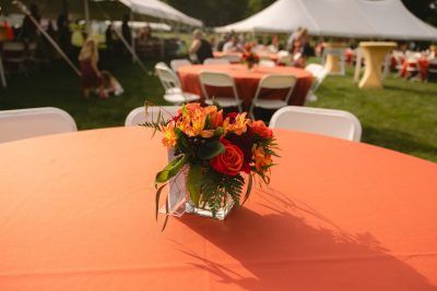 Hokies gather on the drillfield for food, music, and fun