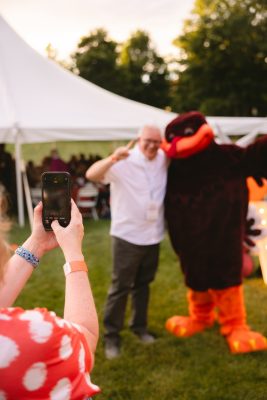 Hokies gather on the drillfield for food, music, and fun