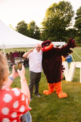 Hokies gather on the drillfield for food, music, and fun