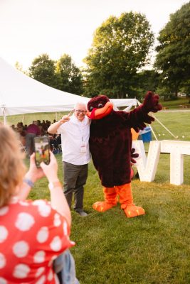 Hokies gather on the drillfield for food, music, and fun