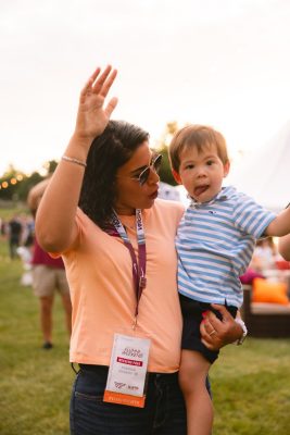 Hokies gather on the drillfield for food, music, and fun