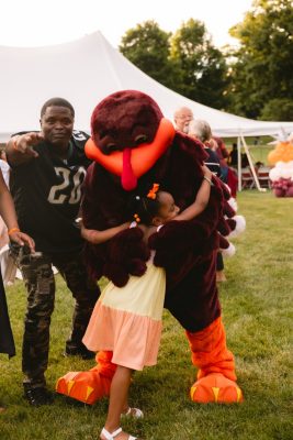 Hokies gather on the drillfield for food, music, and fun