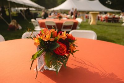 Hokies gather on the drillfield for food, music, and fun