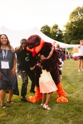 Hokies gather on the drillfield for food, music, and fun