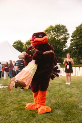 Hokies gather on the drillfield for food, music, and fun