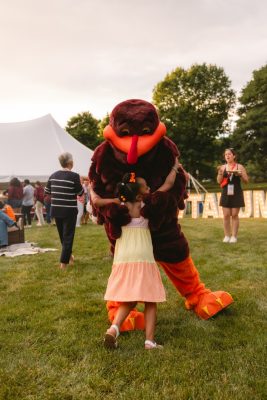 Hokies gather on the drillfield for food, music, and fun