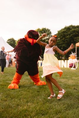 Hokies gather on the drillfield for food, music, and fun