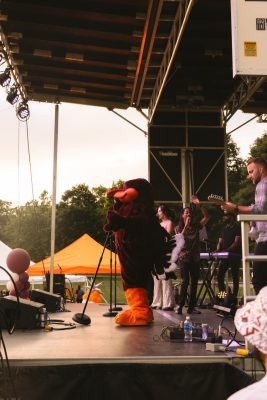 Hokies gather on the drillfield for food, music, and fun