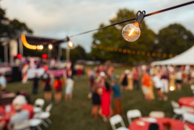 Hokies gather on the drillfield for food, music, and fun