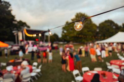 Hokies gather on the drillfield for food, music, and fun