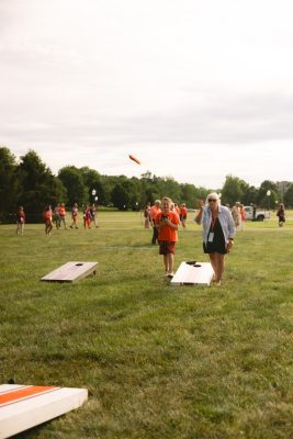 Hokies gather on the drillfield for food, music, and fun