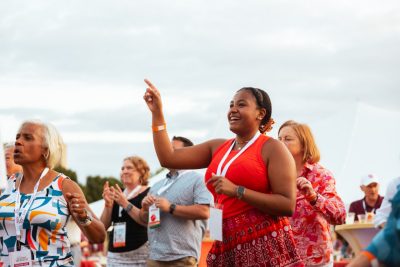 Hokies gather on the drillfield for food, music, and fun