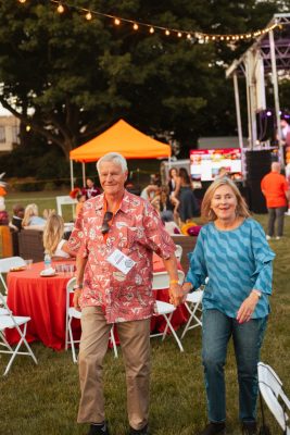 Hokies gather on the drillfield for food, music, and fun