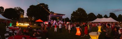 Hokies gather on the drillfield for food, music, and fun