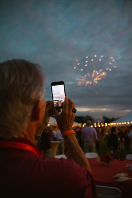 Hokies gather on the drillfield for food, music, and fun