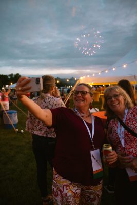 Hokies gather on the drillfield for food, music, and fun