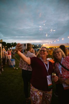 Hokies gather on the drillfield for food, music, and fun