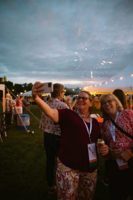 Hokies gather on the drillfield for food, music, and fun