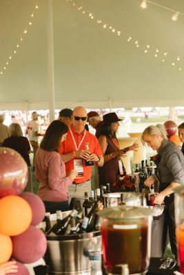 Hokies gather on the drillfield for food, music, and fun