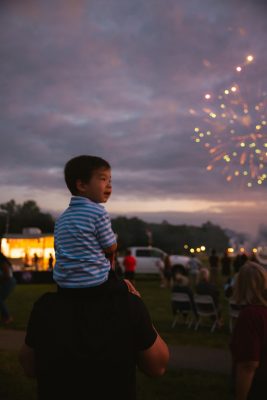 Hokies gather on the drillfield for food, music, and fun