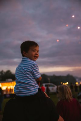 Hokies gather on the drillfield for food, music, and fun