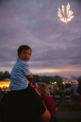 Hokies gather on the drillfield for food, music, and fun