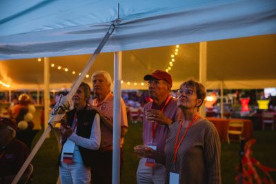 Hokies gather on the drillfield for food, music, and fun