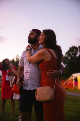 Hokies gather on the drillfield for food, music, and fun