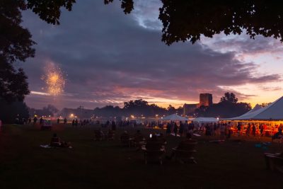 Hokies gather on the drillfield for food, music, and fun