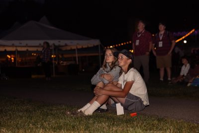 Hokies gather on the drillfield for food, music, and fun